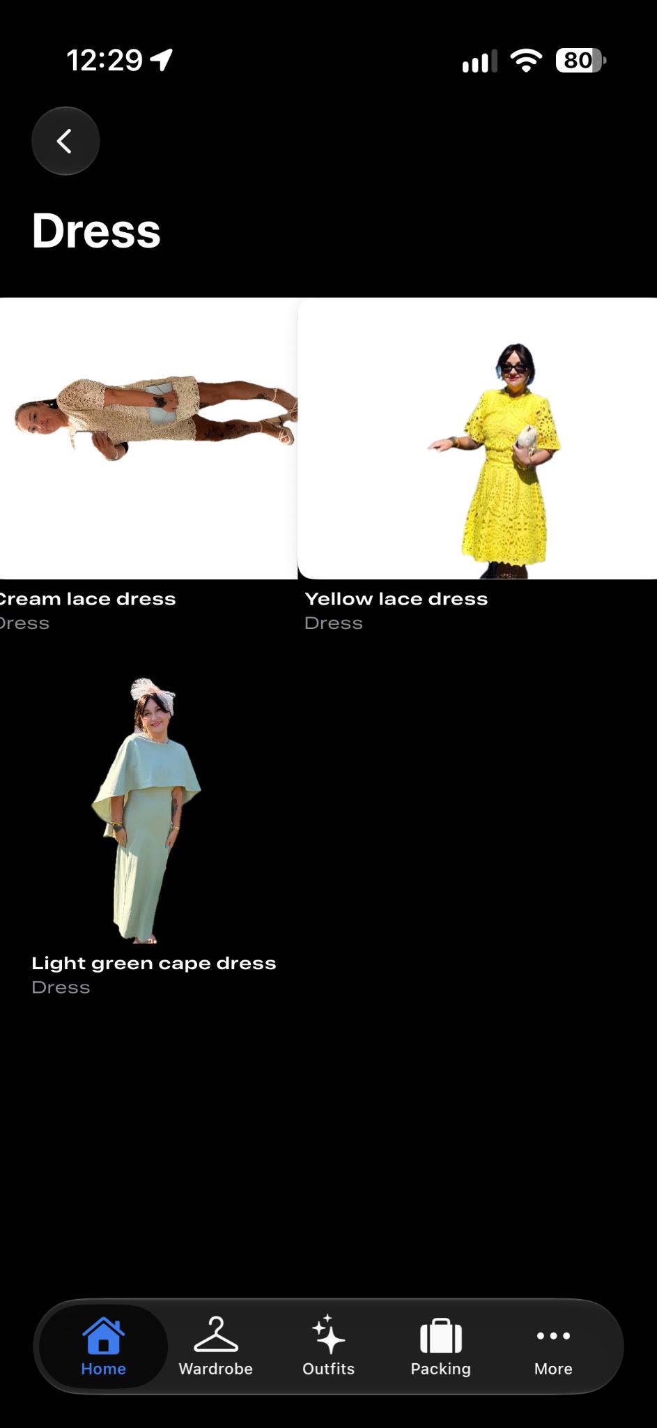 ClosetLoop digital wardrobe with clothing items